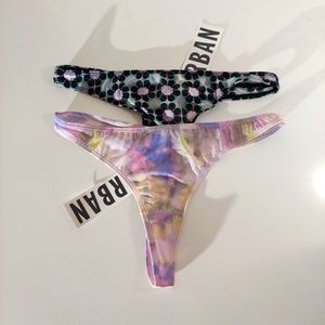 Out From Under Multicolor Sheer Tong Panties Lot